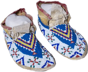 Beaded moccasins.